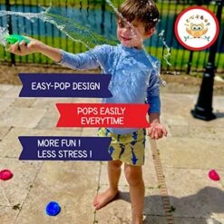 DaWikity Kids Reusable Water Balloons For Kids (12 Pack) - Self Sealing Splash Balls With Fully Enclosed Magnets In Silicone Seal - Safe Water Toys For Girls, Boys - Waterproof Storage Bag Included -Folkmanis Toys Shop 51ska19eltL