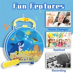 Kids Karaoke Machine For Girls Boys With 2 Microphones Toddler Singing Toys Children Karaoke Singing Machine Recording Voice Changing Speaker For Party Christmas Birthday Gift -Folkmanis Toys Shop 51st87kIM8L