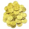 TOYANDONA Children Toys Pretend Toys Pirate Toy Trefoil Coins Pirate Coins Lucky Leprechaun Coin Kids Game Coins Gold Coins For Kids Plastic Gold Coins Lucky Coin Game Currency Trick 100pcs