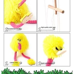 RTWAY Ostrich Marionette Toy, Hand Made Ostrich Marionette Puppets String Doll Parent-Child Interactive Educational Toys For Children Kids, Set Of 5-Random Color -Folkmanis Toys Shop 51suKaH5DLL
