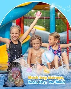 SOPPYCID 15pcs Water Balloons Quick Fill,Magnetic Water Balloons,Reusable Water Balloons Magnetic Self Sealing Happy Bombs,Age 3+ Toddler Pool Toys Beach Backyard Water Fight Games Summer Fun Toys -Folkmanis Toys Shop 51szTNbKCJL