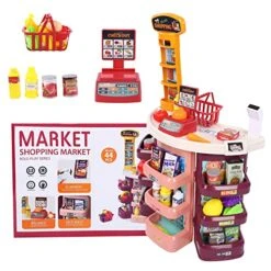 FUDAO Grocery Game Store Children’S Gifts Girl Supermarket Kitchen Toy Set With Scanner And Accessories, Pretend Game Food Shopping Money Games (Multicolour, One Size) 11 FUDAO Grocery Game Store Children’S Gifts Girl Supermarket Kitchen Toy Set With Scanner And Accessories, Pretend Game Food Shopping Money Games (Multicolour, One Size) -Folkmanis Toys Shop 51t17jbo8JL 2