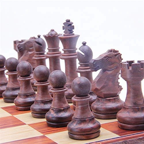 HIZLJJ Folding Wooden Chess Set With Magnet Closure For Kids Adults Portable Travel Set Toys Chess Pieces Chess (Size : 28X24.5X2cm) 5 HIZLJJ Folding Wooden Chess Set With Magnet Closure For Kids Adults Portable Travel Set Toys Chess Pieces Chess (Size : 28X24.5X2cm) - Image 3