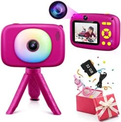 Hyleton Kids Video Camera For Girls Gift,Toys For Boys 1080P FHD Digital Kids Camera Camcorder Video DV With 2.4" Screen For Age 3-10 Baby Pink -Folkmanis Toys Shop 51t2wR4JBgL. AC