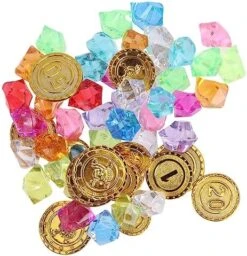 SAFIGLE 600 Pcs Coin Props Stuffed Toys Pirate Accessories Toy For Toddler Pirate Party Favors Pirate Favor Toy Pirate Toys Plastic Golden Coins Gemstones Game Coins Gem -Folkmanis Toys Shop 51t33BixQL. AC