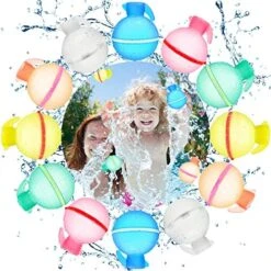 Reusable Water Balloons Quick Fill, Magnetic Water Balloons Self Sealing Refillable Water Balloons Water Toys Pool Toys For Kids Adults Water Fight Outdoor Games (24pcs Star) 24 Reusable Water Balloons Quick Fill, Magnetic Water Balloons Self Sealing Refillable Water Balloons Water Toys Pool Toys For Kids Adults Water Fight Outdoor Games (24pcs Star) -Folkmanis Toys Shop 51t3n91lfL. AC 1