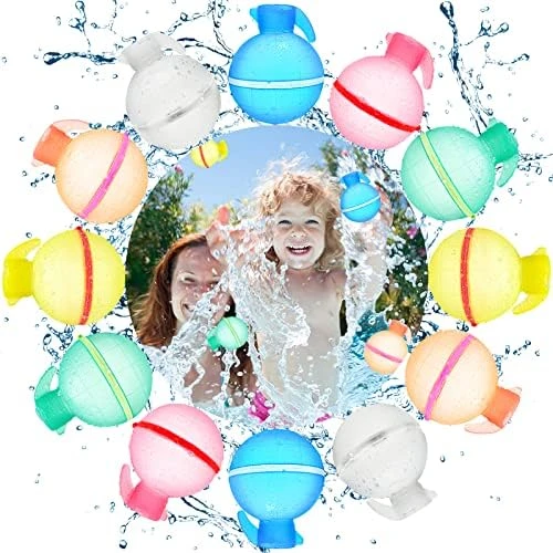 Reusable Water Balloons Quick Fill, Magnetic Water Balloons Self Sealing Refillable Water Balloons Water Toys Pool Toys For Kids Adults Water Fight Outdoor Games (24pcs Star) 10 Reusable Water Balloons Quick Fill, Magnetic Water Balloons Self Sealing Refillable Water Balloons Water Toys Pool Toys For Kids Adults Water Fight Outdoor Games (24pcs Star) - Image 8