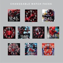 Accutime Spiderman Kids Black Educational Learning Touchscreen Smart Watch Toy For Girls, Boys, Toddlers - Selfie Cam, Learning Games, Alarm, Calculator, Pedometer & More (Model: SPD4807AZ) 9 Accutime Spiderman Kids Black Educational Learning Touchscreen Smart Watch Toy For Girls, Boys, Toddlers - Selfie Cam, Learning Games, Alarm, Calculator, Pedometer & More (Model: SPD4807AZ) -Folkmanis Toys Shop 51t4sH1ESKL