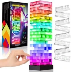 Family Games For Kids Adults,Light Up Tumble Tower With 3 Flash Mode,Stacking Board Games With 50 Funny Cards,Great Party Games For Game Night Family Gatherings Camping Travel,Fun Games Toy Gift Ideas -Folkmanis Toys Shop 51t7JrYcs5L. AC