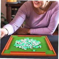 SAFIGLE 1 Set Travel Leisure Mahjong Traditional Version Game Chinese Version Mahjong Small Tiles Portable Board Travel Set Japanese Toys Mahjong Playthings Box Packing Mahjong Kit -Folkmanis Toys Shop 51t8lryv7kL