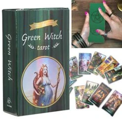 Tarot Cards,Classic Green Witch Visions Hologram Paper Tarot Cards,Portable Family Travel Board Deck Games Guidance Divination Fate Playing Game Cards,for Beginners And Expert Readers (78Pcs) 13 Tarot Cards,Classic Green Witch Visions Hologram Paper Tarot Cards,Portable Family Travel Board Deck Games Guidance Divination Fate Playing Game Cards,for Beginners And Expert Readers (78Pcs) -Folkmanis Toys Shop 51t9LeLRolL