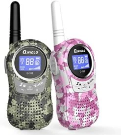 QNIGLO Walkie Talkies For Kids, 22 Channels And 2 Miles Long Range Camo Rechargeable Walkie Talkie, Wearable Radio Walky Talky Christmas Birthday Gift Toys For 3-12 Years Old Boys Girls -Folkmanis Toys Shop 51tDVv2YPiL. AC