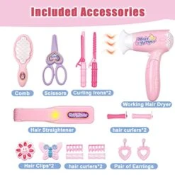 Portable Princess Vanity With Magic Mirror, Kids Makeup Vanity & Styling Tools, Lights And Sounds, Girls Toys Gifts For 3-12 Year Old Kids Toddler Birthday Gift 12 Portable Princess Vanity With Magic Mirror, Kids Makeup Vanity & Styling Tools, Lights And Sounds, Girls Toys Gifts For 3-12 Year Old Kids Toddler Birthday Gift -Folkmanis Toys Shop 51tFlQsAujL