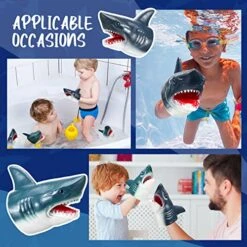 Hand Puppet Toys 2 Pack Realistic Animal Shark Hand Puppets Soft Rubber Silicone Hand Puppet Shark Head Gloves Puppet Role Play Toy For Swimming Pool Beach Bathing -Folkmanis Toys Shop 51tWJ4eDPiL