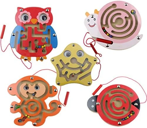 Balacoo Cartoon Magnetic Maze Toy- Owl Shape Maze Board Toy, Magnetic Beads Maze Toy, Wooden Creative Maze Toy, Children Universal Maze Board Toy, Random Color, 16CM 14 Balacoo Cartoon Magnetic Maze Toy- Owl Shape Maze Board Toy, Magnetic Beads Maze Toy, Wooden Creative Maze Toy, Children Universal Maze Board Toy, Random Color, 16CM - Image 12