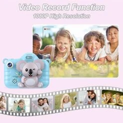MEGNUT Kids Camera Toys For 3-9 Year Old Girls/Boys, 1080P Digital Video Camcorder Camera For Toddler, Christmas Birthday Gifts For Children 48MP Selfie Camera 2.4“ IPS Screen, 32GB SD Card, Blue -Folkmanis Toys Shop 51tzbabkDSL