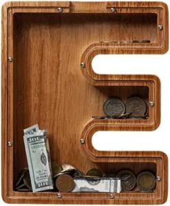 Ladenk Large Wooden Kids Letter Piggy Bank - Piggy Bank For Boys Girls - Alphabet Money Bank With Initial M - Coin Bank Fun Gifts For Birthday, Christmas, Festival, Baby Shower -Folkmanis Toys Shop 51u1Q5bigoL. AC