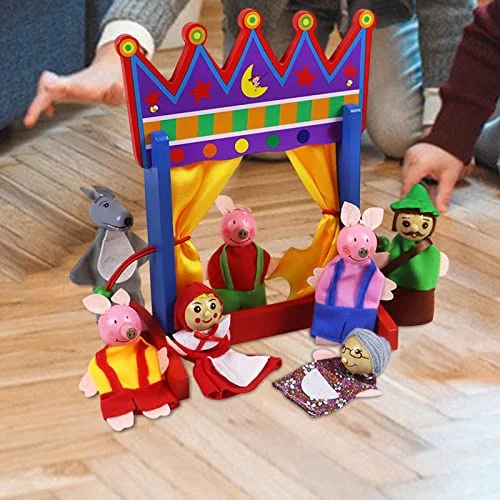 TOOYFUL Mini Puppet Stand Set Entertainment Toys Decorations Wooden Plush Doll Gifts Finger Puppets For Role Play Games Bookshelf Holiday Parties 5 TOOYFUL Mini Puppet Stand Set Entertainment Toys Decorations Wooden Plush Doll Gifts Finger Puppets For Role Play Games Bookshelf Holiday Parties - Image 3