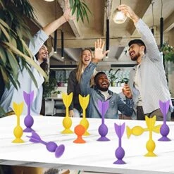 PartyGears 10 Pack Silicone Suck Darts With 1 Taget Fidget Suction Cup Sports Throwing Game Toy Sets Yellow And Purple, Outdoor Indoor Game Sporting 9 PartyGears 10 Pack Silicone Suck Darts With 1 Taget Fidget Suction Cup Sports Throwing Game Toy Sets Yellow And Purple, Outdoor Indoor Game Sporting -Folkmanis Toys Shop 51uC9Tstx5L