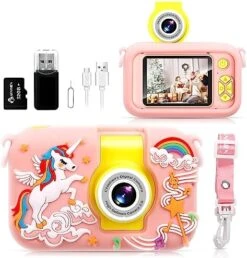 Kid Camera,ARNSSIEN Camera For Kid,2.4in IPS Screen Digital Camera,180°Flip Len Student Camera,Children Selfie Camera With Playback Game,Christmas/Birthday Gift For 4 5 6 7 8 9 10 11 Year Old Girl Boy -Folkmanis Toys Shop 51uQ2NfxyIL. AC