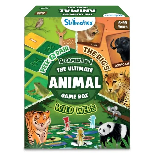 Skillmatics Ultimate Animal Game Box - 3 Games In 1, Gifts, Family Friendly Games For Ages 6 And Up 3 Skillmatics Ultimate Animal Game Box - 3 Games In 1, Gifts, Family Friendly Games For Ages 6 And Up