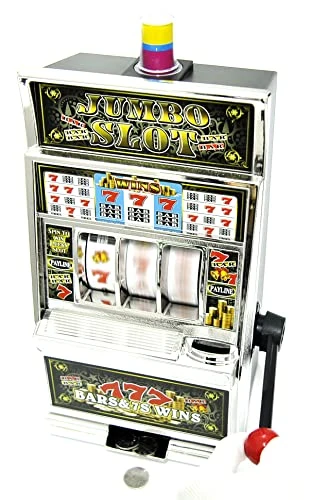 PowerTRC Jumbo Slot Machine Coin Bank | Casino Toy Slots Piggy Bank | Flashing Lights And Jackpot Sounds 7 PowerTRC Jumbo Slot Machine Coin Bank | Casino Toy Slots Piggy Bank | Flashing Lights And Jackpot Sounds - Image 5