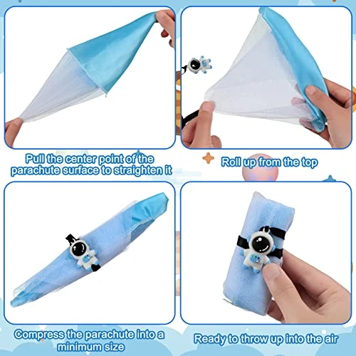 Kathfly 32 Packs Parachute Toys Out Space Party Favors Paratroopers With Parachutes Durable Plastic Playset Outdoor Flying Parachute Toys For Astronaut Themed Party Favors 5 Kathfly 32 Packs Parachute Toys Out Space Party Favors Paratroopers With Parachutes Durable Plastic Playset Outdoor Flying Parachute Toys For Astronaut Themed Party Favors - Image 3