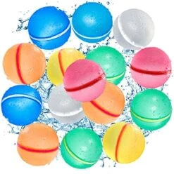 SOPPYCID Tonoviviy Water Balloons Reusable, Self-cleaning&Quick Fill Water Bomb Balloons, No Pick UP After Water Fight,Water Balloons For Summer Toys And Parties, Pool Toys,Outdoor Games (8PCS) -Folkmanis Toys Shop 51uikuOwI4L. AC