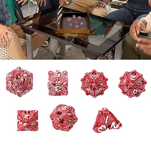VGEBY Metal Dice Set, 7PCS Polyhedral Dice Table Game Accessory Colorful 8 VGEBY Metal Dice Set, 7PCS Polyhedral Dice Table Game Accessory Colorful - Image 6