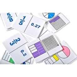 Hand2mind Fraction And Decimal Dominoes Set, Fraction Manipulatives For Elementary School, Educational Decimal Games, Montessori Math Materials, Math Game Tiles, Classroom Dominoes Set (Set Of 30) -Folkmanis Toys Shop 51uzzhHbVgL