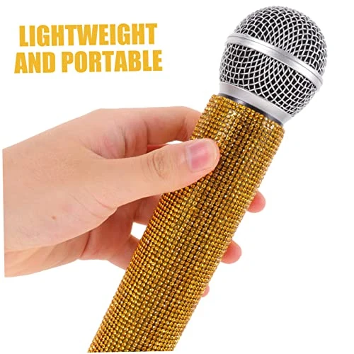 Milisten 5pcs Simulation Diamond Microphone Costume For Kids Portable Speaker Loud Kids Bulk Toys Game Show Props Simulate Speech Practice Microphone Plastic Mics Toy Alloy Golden Toy Cake 5 Milisten 5pcs Simulation Diamond Microphone Costume For Kids Portable Speaker Loud Kids Bulk Toys Game Show Props Simulate Speech Practice Microphone Plastic Mics Toy Alloy Golden Toy Cake - Image 3
