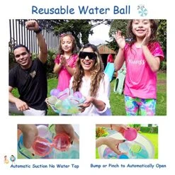 Reusable Water Balloons Magnetic Water Balls Quick Fill Self Sealing Water Bomb Splash Balls Water Ball Outside Activities Water Games Toys For Adults Kids (NEW-6PCS) -Folkmanis Toys Shop 51vCb1zibXL