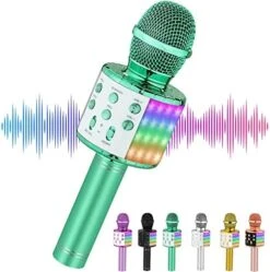 Niskite Wireless Karaoke Microphone For Kids, Gifts For 6 7 8 9 Year Old Girls, Girl Toys Age 4-12,Birthday Presents For 5 6 Year Old Children Blue -Folkmanis Toys Shop 51vEfhhNNHL. AC