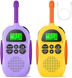 HPROMOT Rechargeable Walkie Talkies For Kids: 3 Pack Kids Walkie Talkies, Long Range 22 Channels 2 Way Radio Kids Birthday Toy Gift For 3-12 Year Old Boys Girls Outdoor Adventures Camping Hiking -Folkmanis Toys Shop 51vF9EGEG4L. AC
