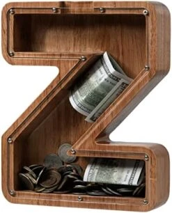 Ladenk Large Wooden Kids Letter Piggy Bank - Piggy Bank For Boys Girls - Alphabet Money Bank With Initial M - Coin Bank Fun Gifts For Birthday, Christmas, Festival, Baby Shower -Folkmanis Toys Shop 51vQeMKHpmL. AC