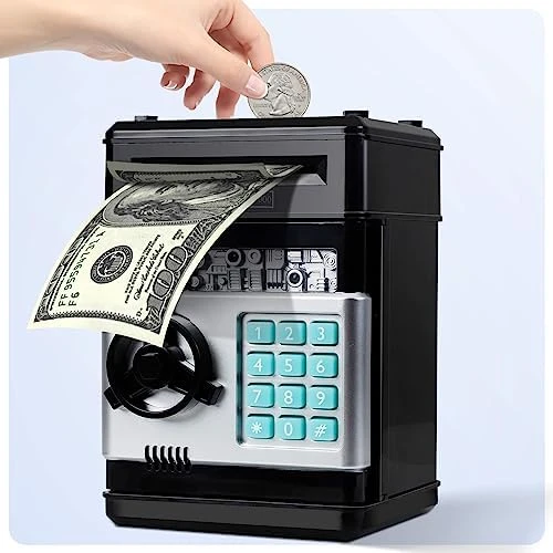 MAGIBX Piggy Bank For Boys Toys Age 6-8, Cash Coin Can ATM Bank Toys For 6 7 8 Year Old Boy Birthday Gifts, Electronic Money Saving Box For Kids 5-7 With Password Code Lock For Boys Age 8-10-12, Black 8 MAGIBX Piggy Bank For Boys Toys Age 6-8, Cash Coin Can ATM Bank Toys For 6 7 8 Year Old Boy Birthday Gifts, Electronic Money Saving Box For Kids 5-7 With Password Code Lock For Boys Age 8-10-12, Black - Image 6