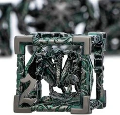 ARUOHHA DND Metal Dice Set 7PCS Hollow D&D Dice With Box, Dungeons And Dragons RPG Polyhedral Dice D+D Role Playing Games D And D Dice Set D20 D12 D10 D8 D6 D4 -Folkmanis Toys Shop 51vSiroMBFL. AC