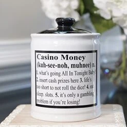 Cottage Creek Casino Money Jar Piggy Bank Gambling Gifts Casino Party Decorations -Folkmanis Toys Shop 51vUJ6V7m6L
