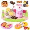 Atoylink 33 Pcs Wooden Tea Set For Little Girls Toddlers Toy Tea Party Sets Kids Pretend Play Kitchen Accessories Cute Play Food Birthday Gift (Pink) 1 Atoylink 33 Pcs Wooden Tea Set For Little Girls Toddlers Toy Tea Party Sets Kids Pretend Play Kitchen Accessories Cute Play Food Birthday Gift (Pink) -Folkmanis Toys Shop 51vWdjcr4wL
