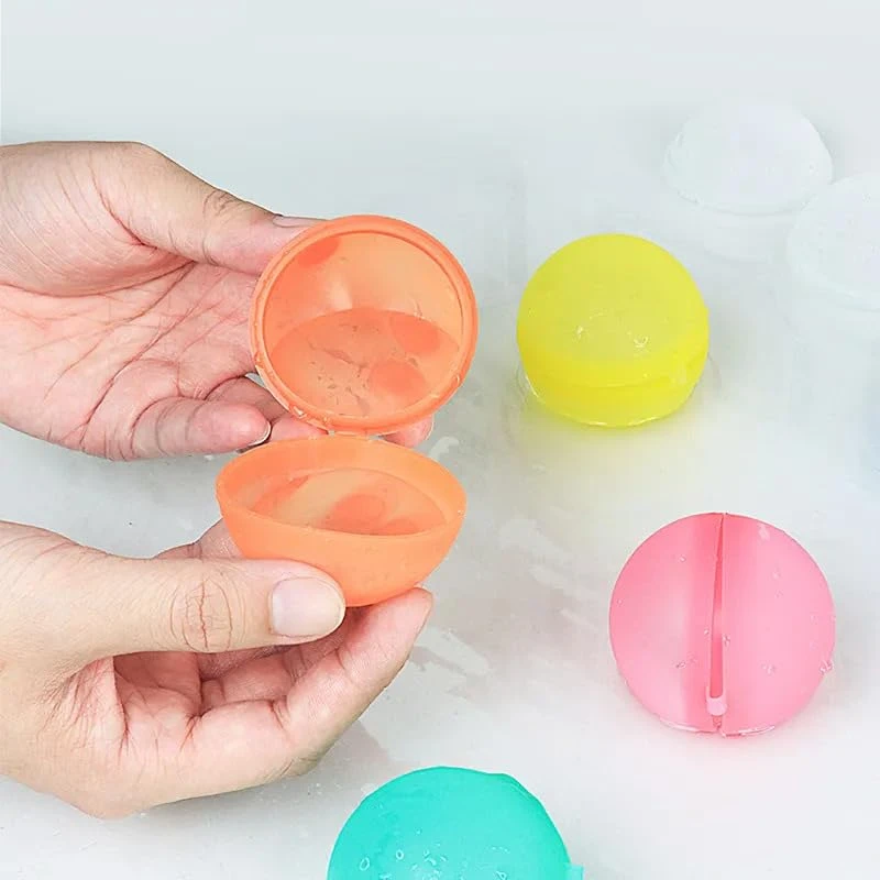 GENERIC Reusable Water Balloons, Summer Water Toys, Outdoor Toys, Pool Toys, Self-Sealing Water Bomb For Kids Adults, Silicone Water Ball Easy Quick Fill, Fun Splash Water Bomb Party Supplies (06 PCS) 4 GENERIC Reusable Water Balloons, Summer Water Toys, Outdoor Toys, Pool Toys, Self-Sealing Water Bomb For Kids Adults, Silicone Water Ball Easy Quick Fill, Fun Splash Water Bomb Party Supplies (06 PCS) - Image 2