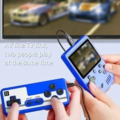 LARSEBEI Handheld Game Console, 3.0-Inch Portable Video Game Console For Kids With 800 Classical FC Games,Supports Two Players And Connects To TV ,1020mAh Rechargeable Battery(Blue) 10 LARSEBEI Handheld Game Console, 3.0-Inch Portable Video Game Console For Kids With 800 Classical FC Games,Supports Two Players And Connects To TV ,1020mAh Rechargeable Battery(Blue) -Folkmanis Toys Shop 51vflqozP0L 1