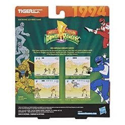 Hasbro Gaming Tiger Electronics Mighty Morphin Power Rangers Electronic LCD Video Game, Retro-Inspired Edition, Handheld 1-Player Game, Ages 8 And Up, White
