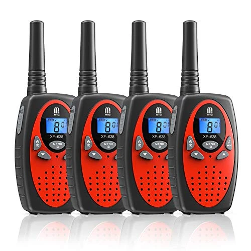 MTM Walkie Talkies For Adults 4 Pack, 22 Channels Two-Way Radios, Hands-Free VOX, Auto Squelch, LCD Display, Long Range Walkie Talkies For Kids Family Outdoor Camping Hiking (Red) 3 MTM Walkie Talkies For Adults 4 Pack, 22 Channels Two-Way Radios, Hands-Free VOX, Auto Squelch, LCD Display, Long Range Walkie Talkies For Kids Family Outdoor Camping Hiking (Red)