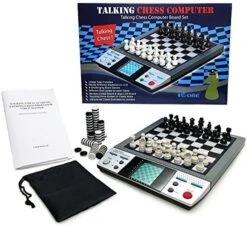 ICore Electronic Chess Set - Enhance Brain Power 30 Skill Levels &100 Preset Exercises - 14 Challenging Brain Games, Talking Chess Tutor, 1 Or 2 Player Coach Mode - Perfect For Kids And Family Fun 17 ICore Electronic Chess Set - Enhance Brain Power 30 Skill Levels &100 Preset Exercises - 14 Challenging Brain Games, Talking Chess Tutor, 1 Or 2 Player Coach Mode - Perfect For Kids And Family Fun -Folkmanis Toys Shop 51vmDQNIxiL. AC