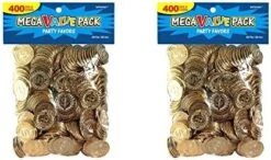 Amscan Plastic Coin Mega Party Favors, Pack Of 400, Gold -Folkmanis Toys Shop 51vo8yRiZlL. AC