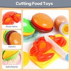 Cute Stone Kids Kitchen Pretend Play Toys,Play Cooking Set, Cookware Pots And Pans Playset, Peeling And Cutting Play Food Toys, Cooking Utensils Accessories, Learning Gift For Toddlers Baby Girls Boys -Folkmanis Toys Shop 51w3sAycQNL