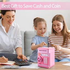 ATM Piggy Bank For Girls Boys, PhilaeEC Real Money Cash Coin Can Saving Box Electronic Money Safe Bank For Kids Baby And Adult Collection Games Supplies - Hot Birthday Gifts (Pink) 16 ATM Piggy Bank For Girls Boys, PhilaeEC Real Money Cash Coin Can Saving Box Electronic Money Safe Bank For Kids Baby And Adult Collection Games Supplies - Hot Birthday Gifts (Pink) -Folkmanis Toys Shop 51w5MMEgIiL