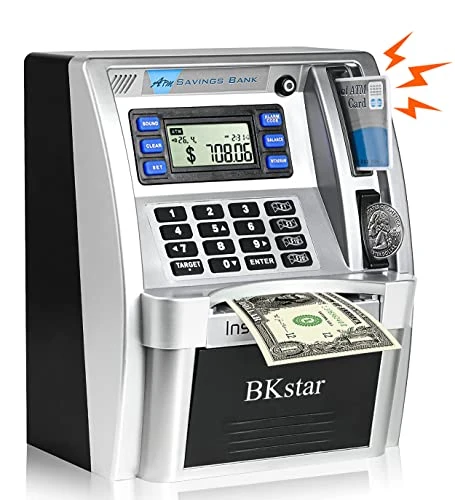 𝐁𝐊𝐬𝐭𝐚𝐫 𝟐𝟎𝟐𝟑 𝐔𝐩𝐠𝐫𝐚𝐝𝐞𝐝 Kids Talking Piggy Bank, ATM Savings Toy Bank For Real Money With Real Voice Prompt, Deposit, Withdraw, Debit Card, Saving Target, Timer And Clock 3 𝐁𝐊𝐬𝐭𝐚𝐫 𝟐𝟎𝟐𝟑 𝐔𝐩𝐠𝐫𝐚𝐝𝐞𝐝 Kids Talking Piggy Bank, ATM Savings Toy Bank For Real Money With Real Voice Prompt, Deposit, Withdraw, Debit Card, Saving Target, Timer And Clock