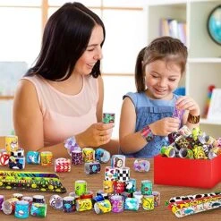 144 Pcs Slap Bracelets For Kids Bulk, 48 Designs Bulk Wristbands Bracelet Toys, Party Favor For Girls Boys, Easter Valentine Halloween Christmas Goodie Bag Fillers Classroom Prizes Exchanging Gifts -Folkmanis Toys Shop 51w6Nl736FL