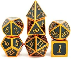 Metal Dice Set 7 D&D Dice Set Suitable For DND Dice Games Such As Dungeon And Dragon -Folkmanis Toys Shop 51w6cTArYzL. AC